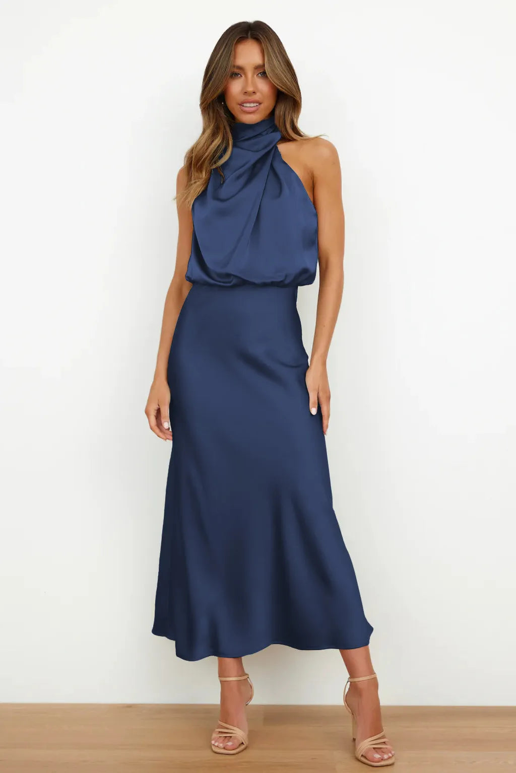 Zelmira™ - Satin Draped Dress
