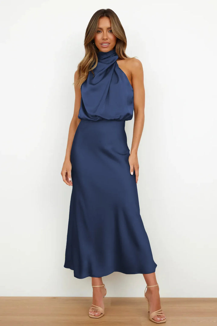 Zelmira™ - Satin Draped Dress