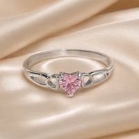 Rosalie White Gold Ring with Heart-Shaped Zirconia