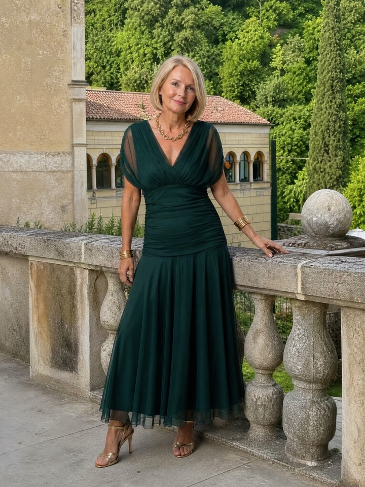 Sobria™ - Off-Shoulder Flowing Midi Dress