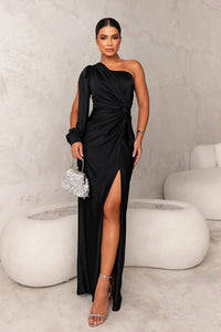 Monica™ - Asymmetrical Long Slit Dress