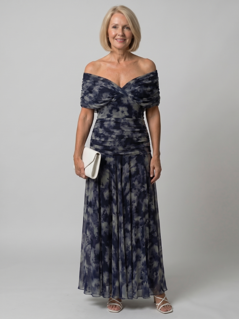 Sobria™ - Off-Shoulder Flowing Midi Dress