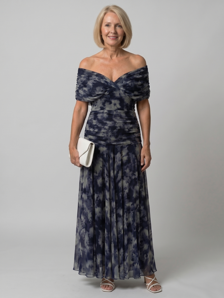 Sobria™ - Off-Shoulder Flowing Midi Dress