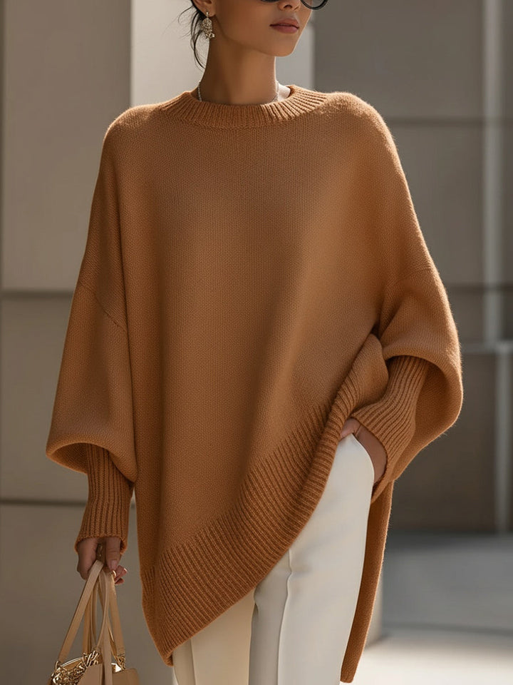 sienna™ - Draped Oversized Wide-Neck Sweater