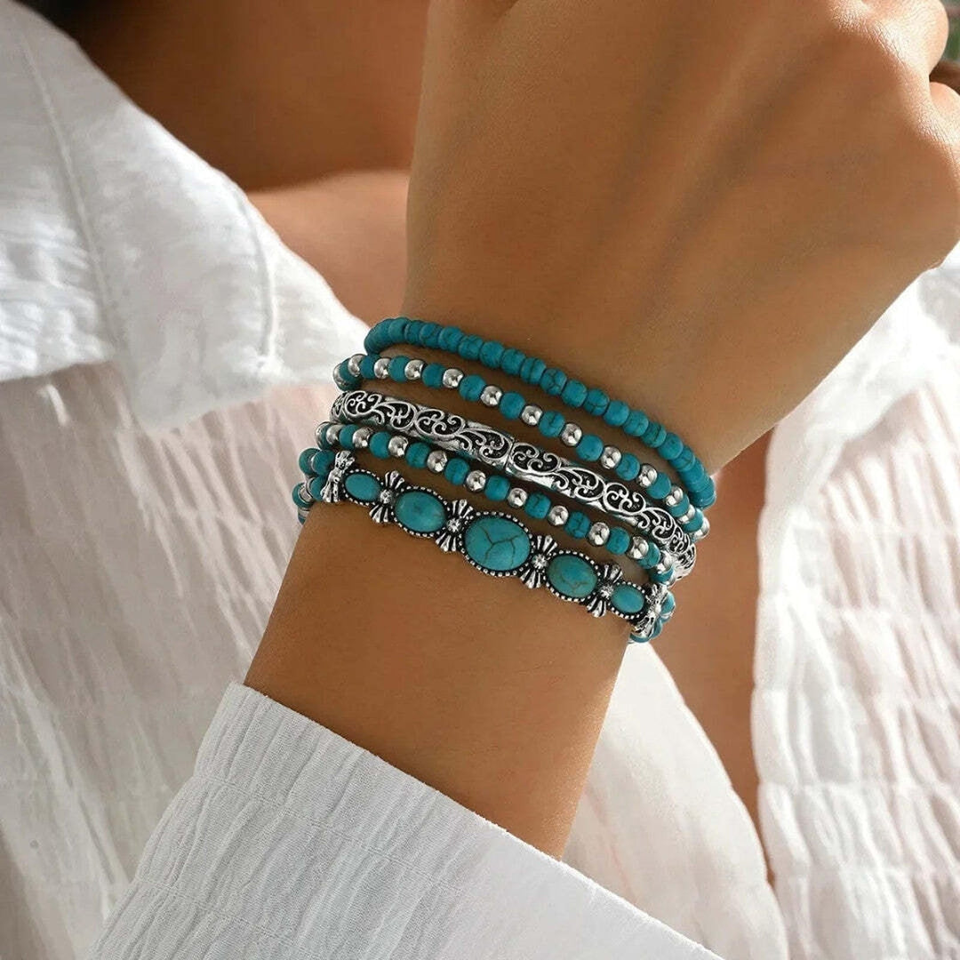Mirella™ - Boho Bracelet Collection with Turquoise Beads
