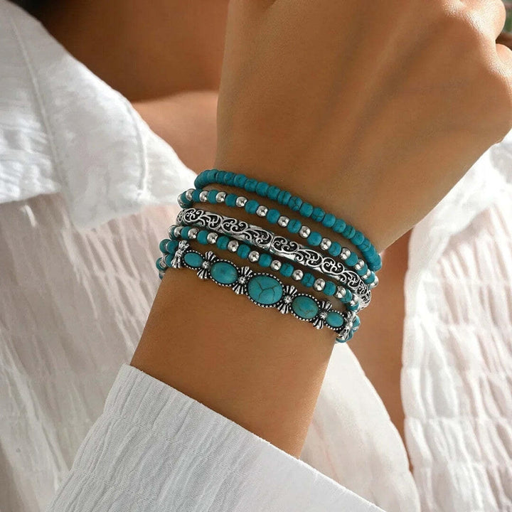 Mirella™ - Boho Bracelet Collection with Turquoise Beads