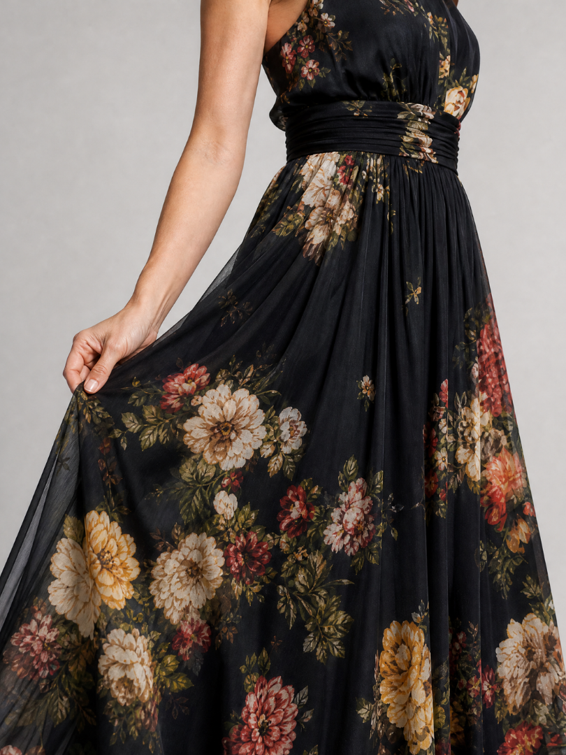 Pina™ - Floral Halter Neck Midi Dress