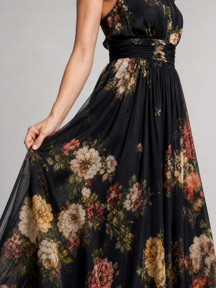 Pina™ - Floral Halter Neck Midi Dress