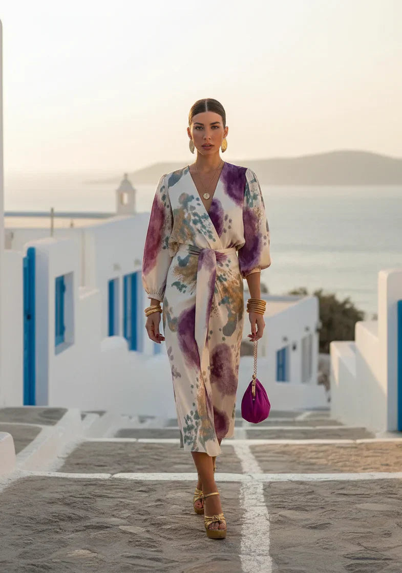 Papillonne™ - Line Art Midi Dress