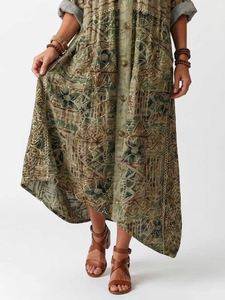 Orlena™ - Embroidered Midi Dress