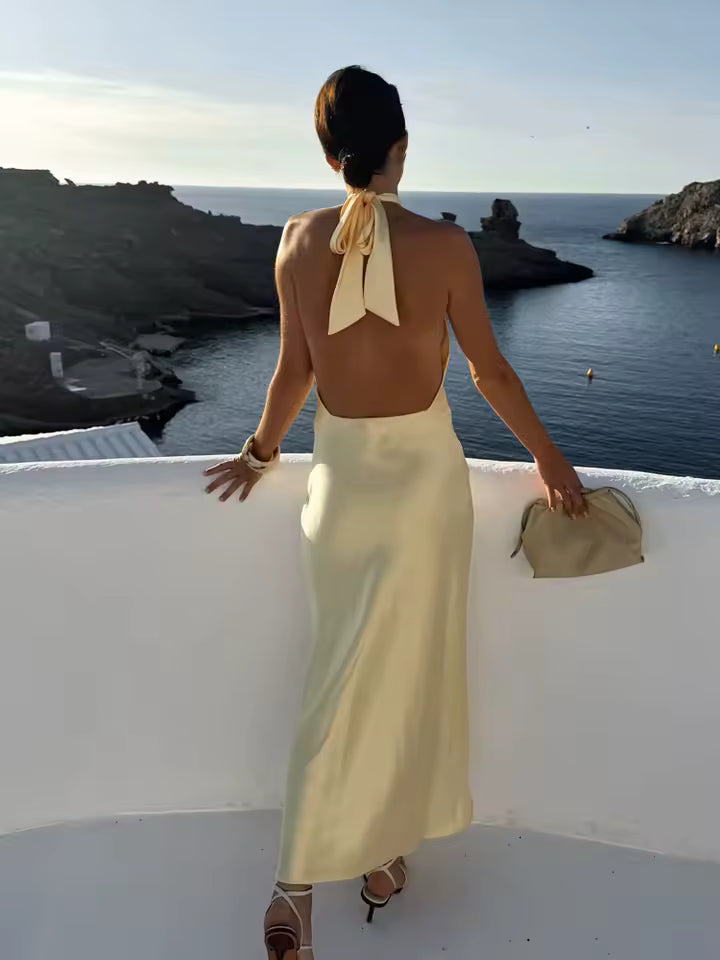 Quirina™ - Satin Gate Dress
