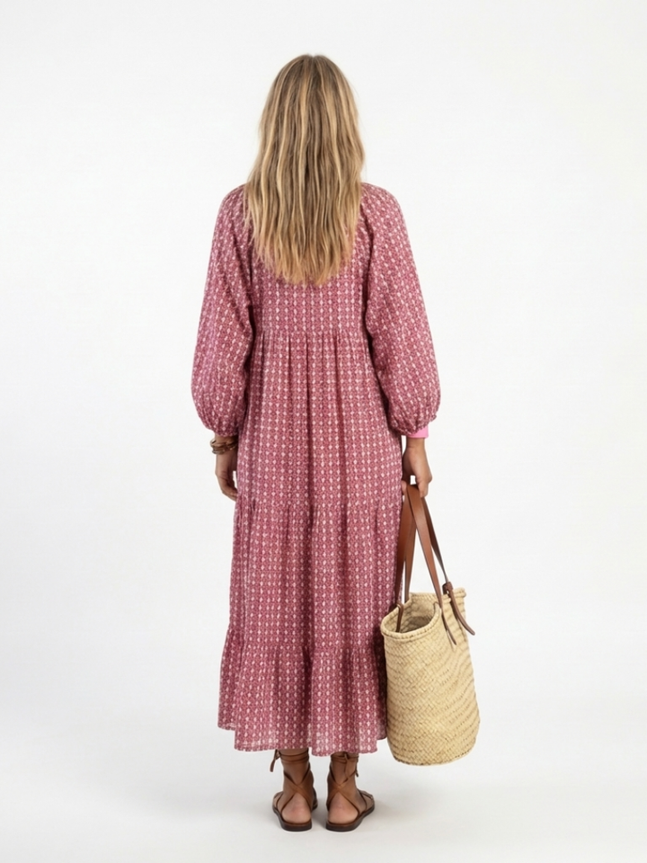 Alina™ -  Midi Dress with Geometric Print