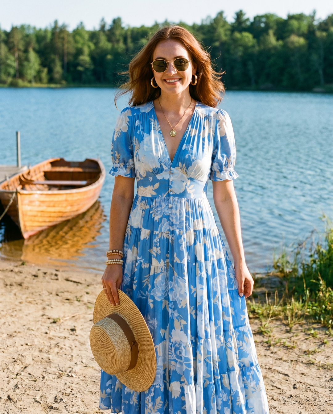 Meadow-Inspired Print Dress