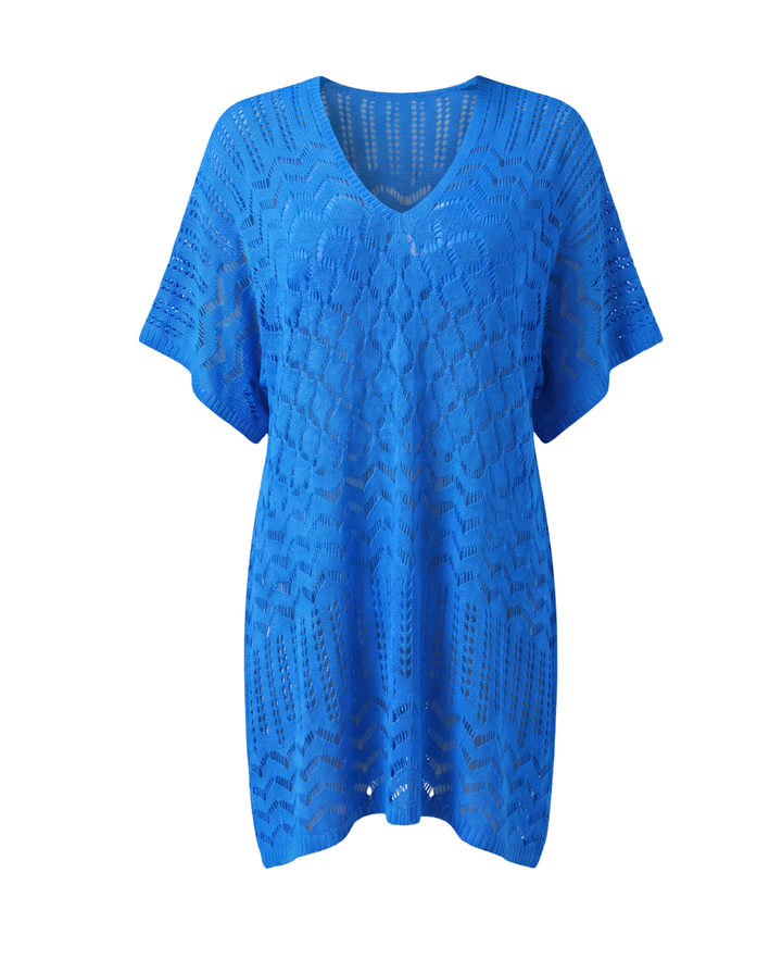 Striped Knit Beach Cover-Up