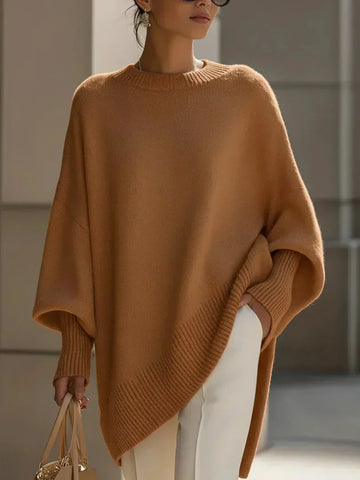 Clarisse™ - Oversized Knit Poncho Sweater