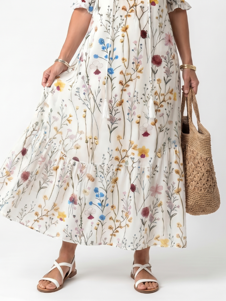 Velora™ - Floral Midi Dress