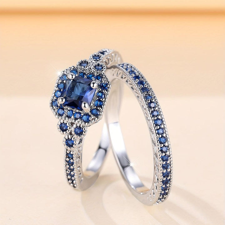 Thalassine™ - Sapphire Mosaic Ring Set