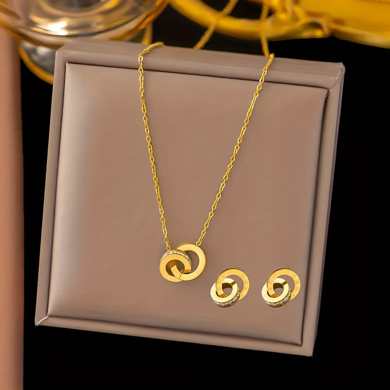 Endless Circle Pendant in White Gold