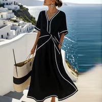 Avonne™ - Twist-Front Fit Summer Maxi Dress