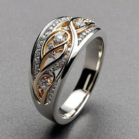 Cora™ - Hollow Gold & Silvered Ring