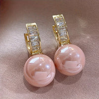 Pink Pearl Earrings