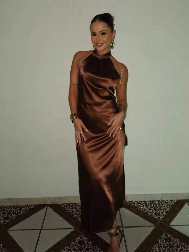 Quirina™ - Satin Gate Dress