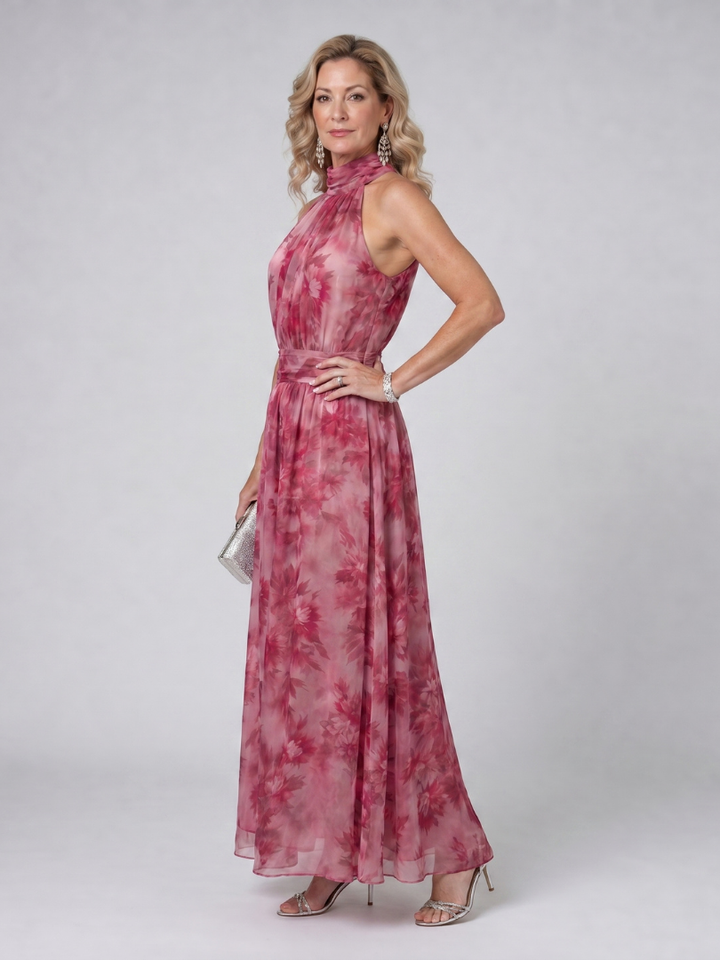 Greta™ - Halter Neck Midi Dress