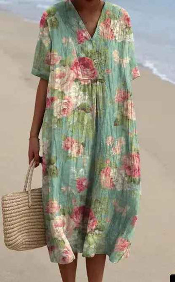 Miranova™ - Floral Garden Print Summer Dress