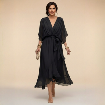 Wren™ - V-Neck Flowing Midi Dress