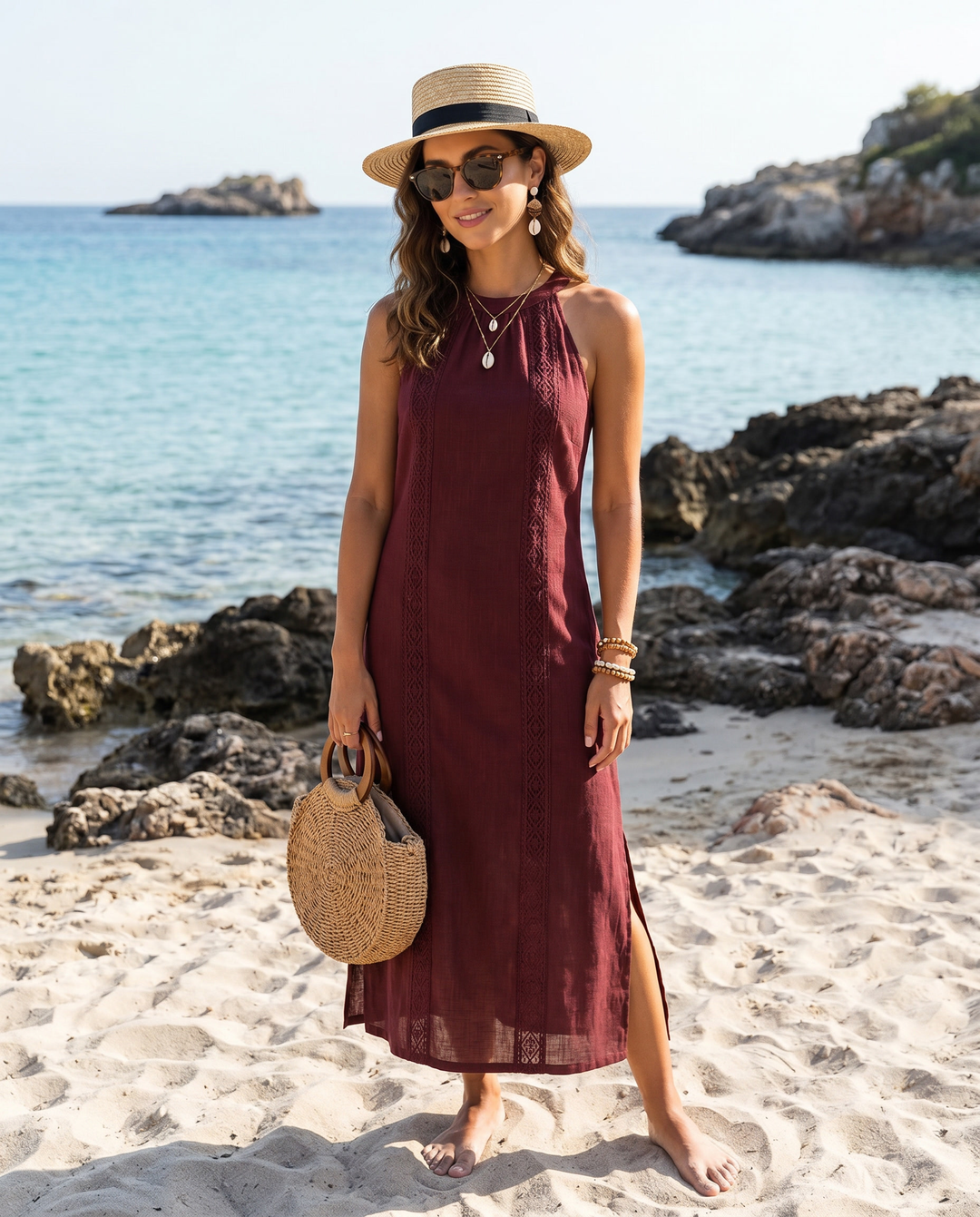 Amarante™ - White Linen Dress