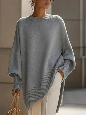 Clarisse™ - Oversized Knit Poncho Sweater