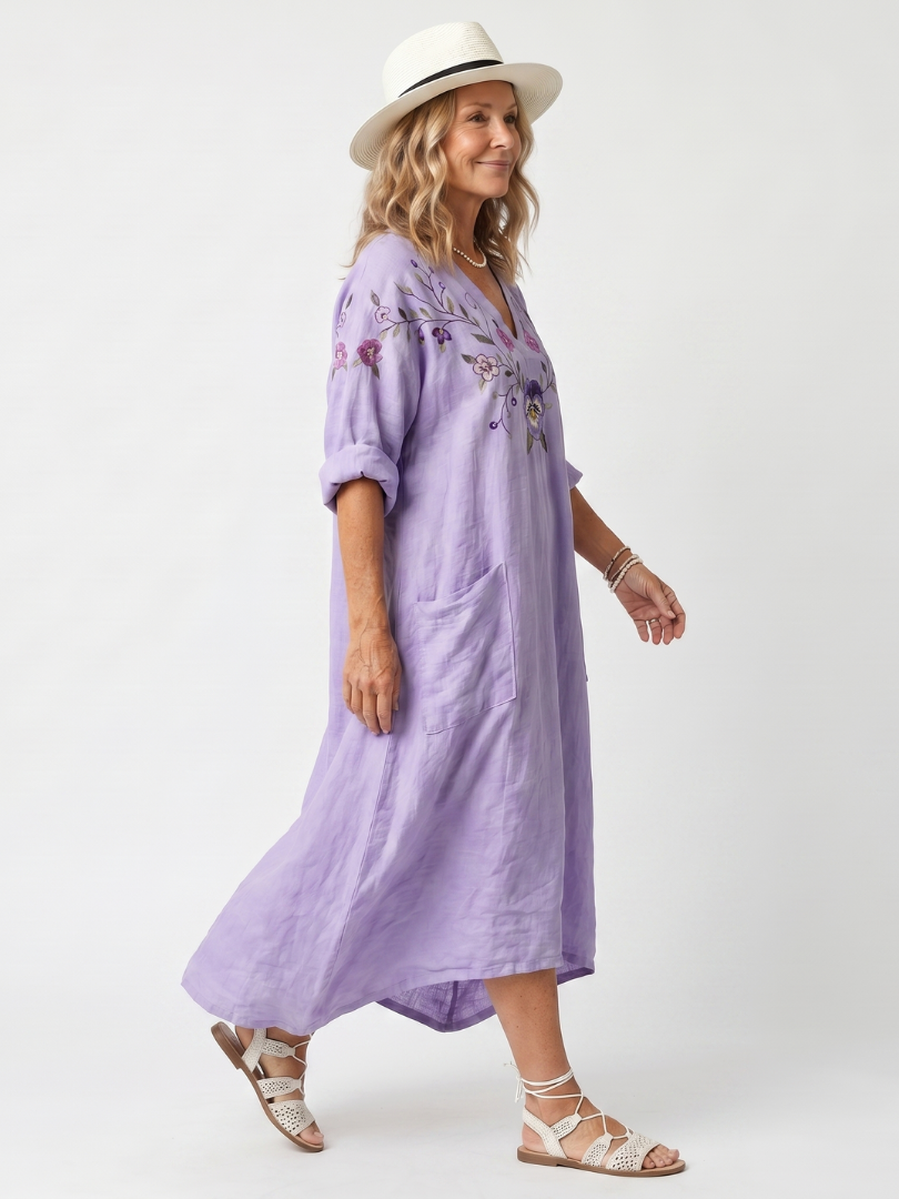 Esmée™ - Oversized Floral  Midi Dress