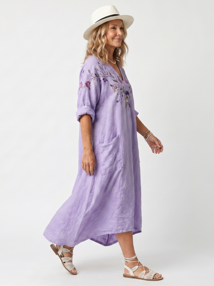 Esmée™ - Oversized Floral  Midi Dress