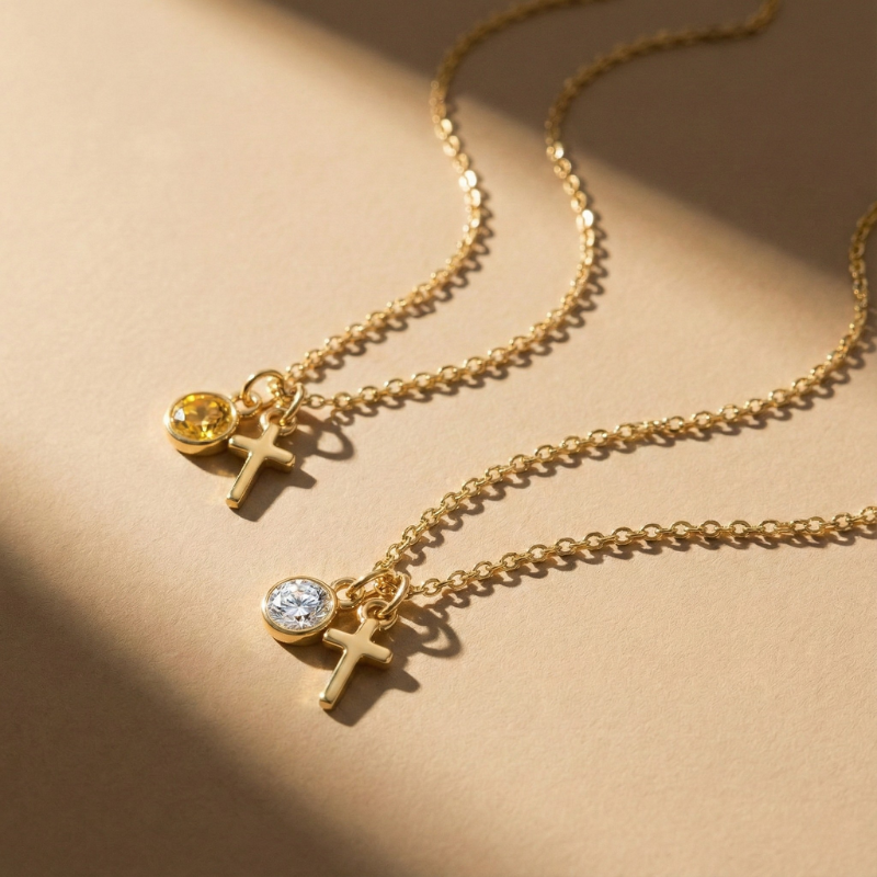Serafina™ - Birthstone Cross Necklace