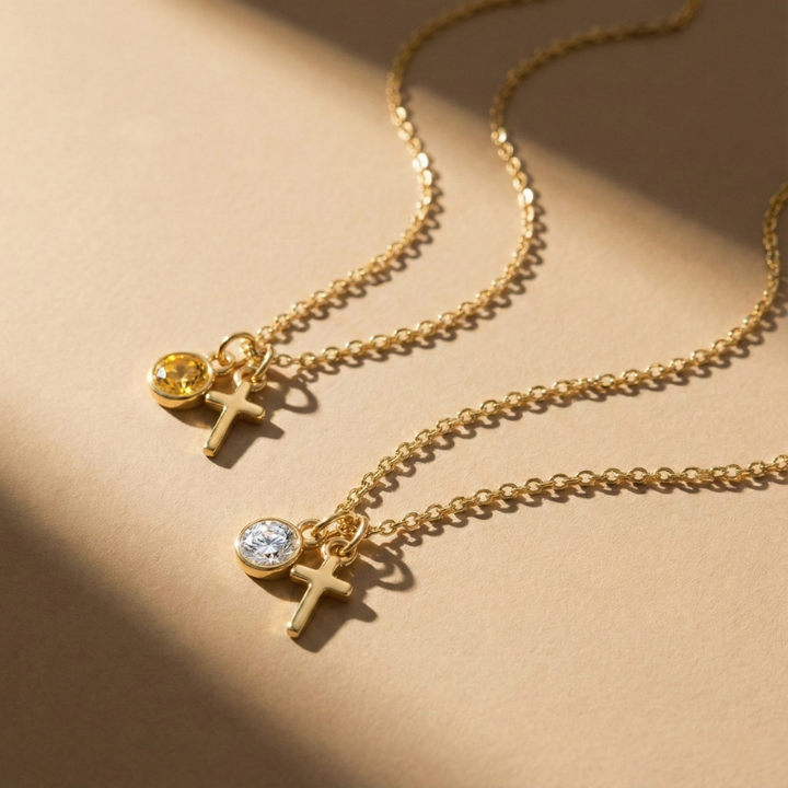 Serafina™ - Birthstone Cross Necklace