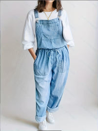 Anaïs™ - Casual Button-Up Denim Overalls