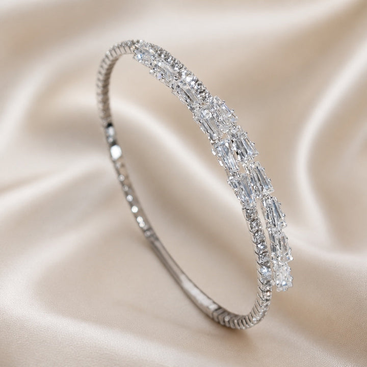 Timeless White Gold and Cubic Zirconia Bracelet