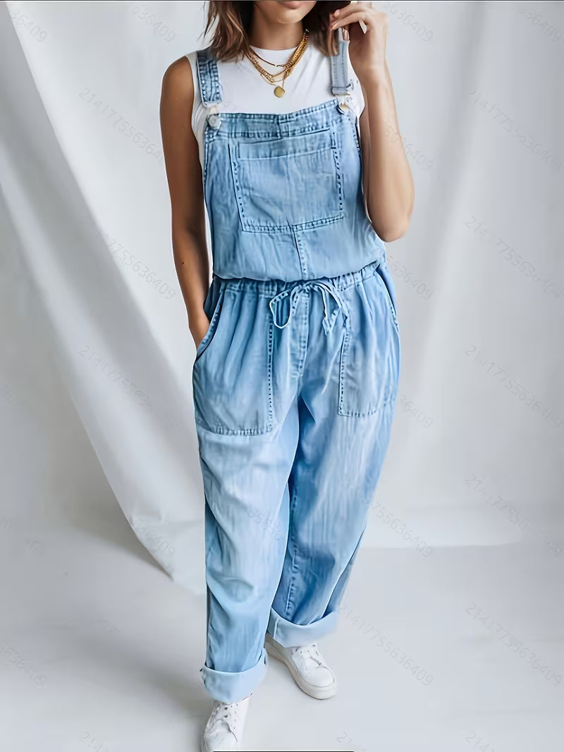 Anaïs™ - Casual Button-Up Denim Overalls