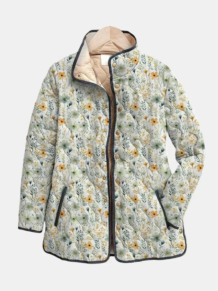 Juliette - Quilted Jacket with Floral Print