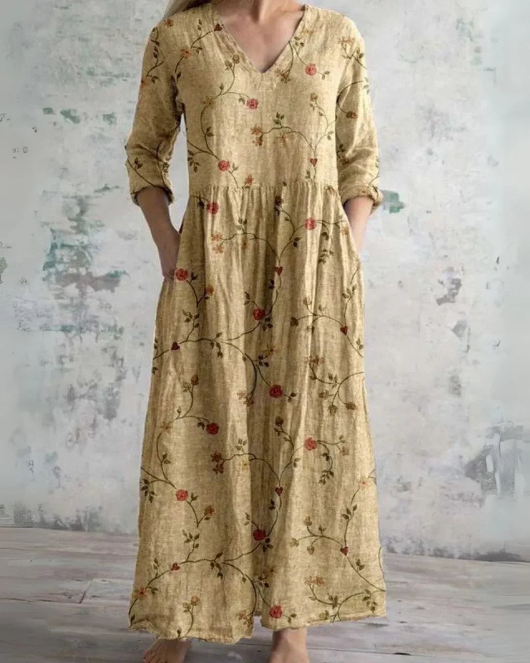 Irene™ - Vintage Floral Maxi Dress