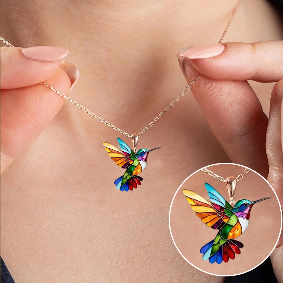 Vibrant Bird Pendant Necklace