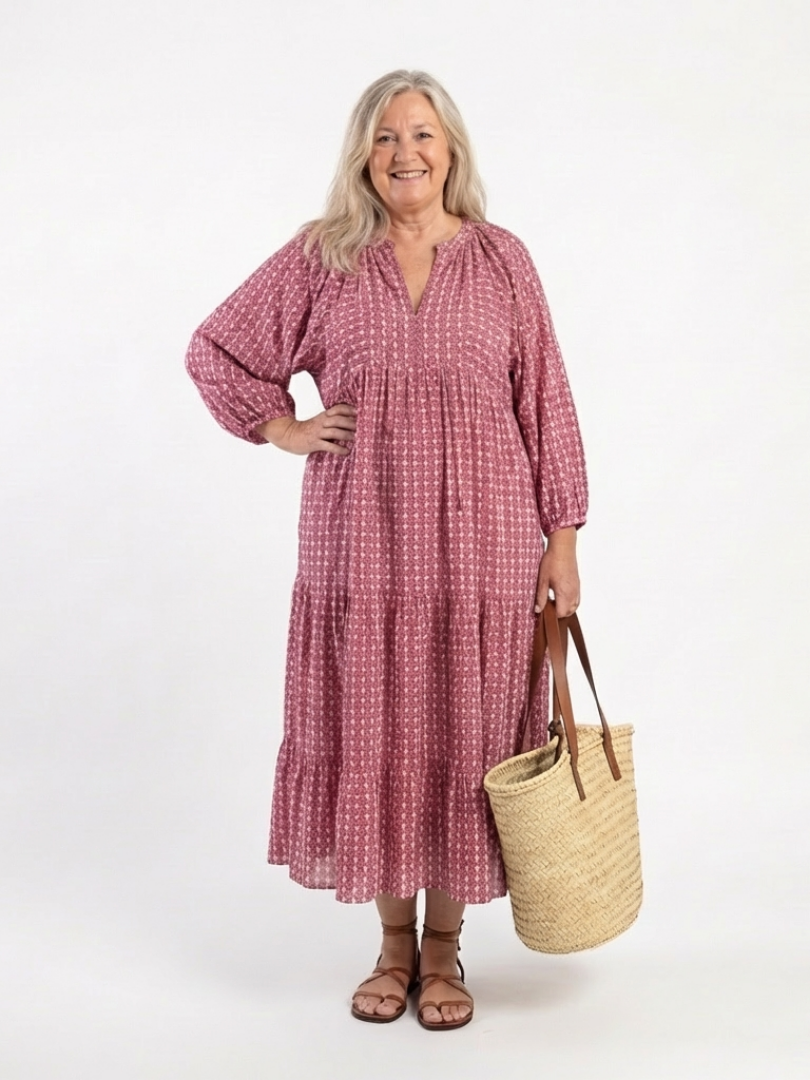 Alina™ -  Midi Dress with Geometric Print