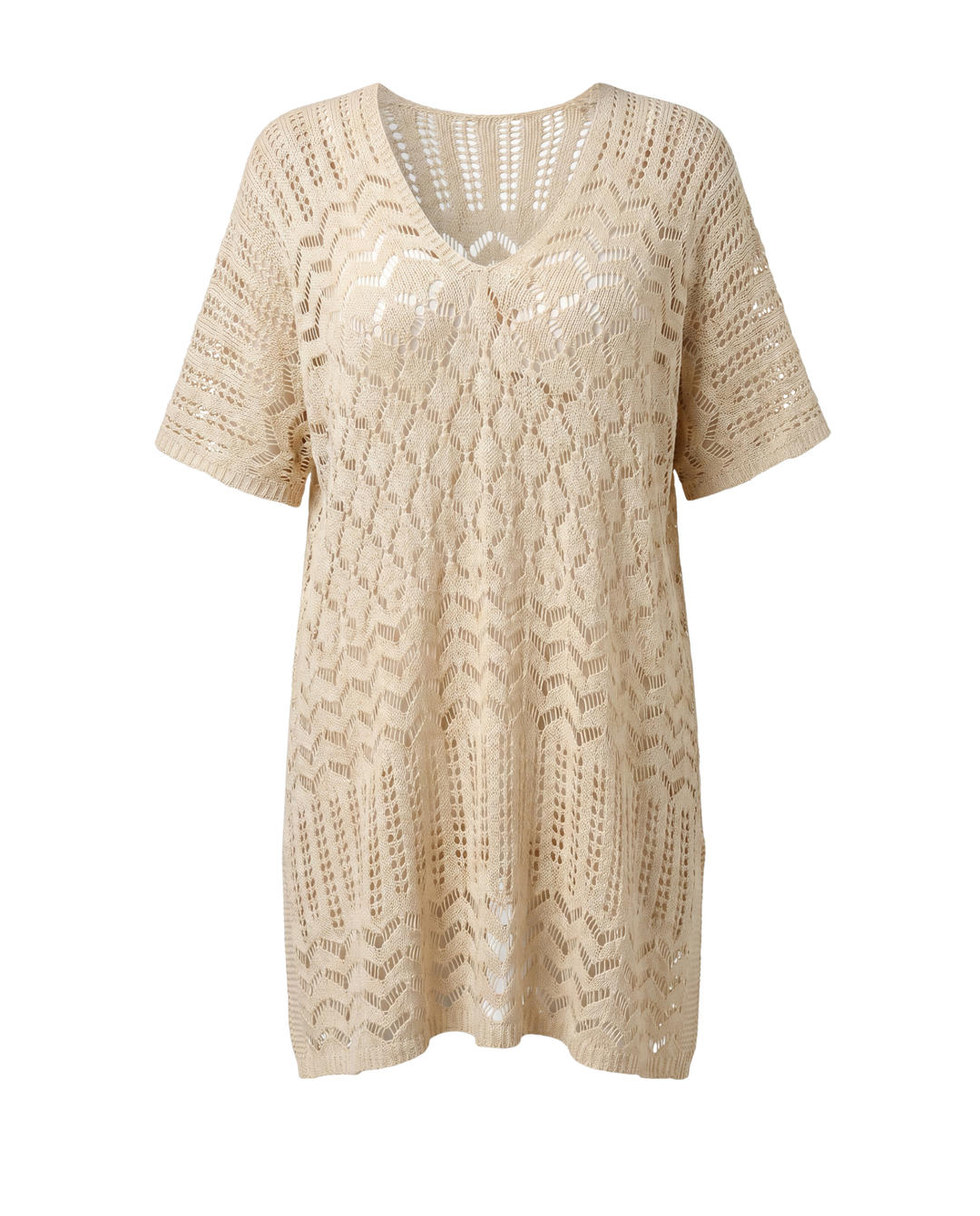 Striped Knit Beach Cover-Up