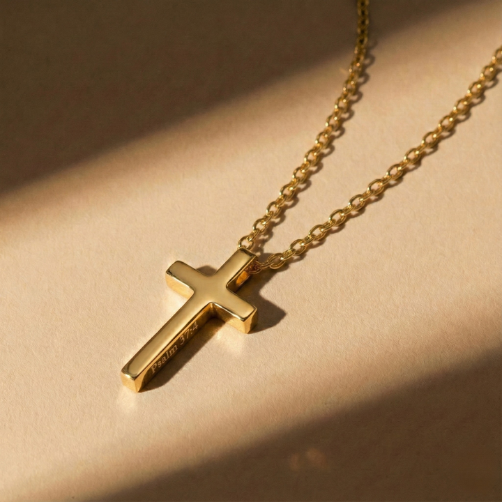 Éternelle™ - Custom Engraved Cross Pendant Necklace