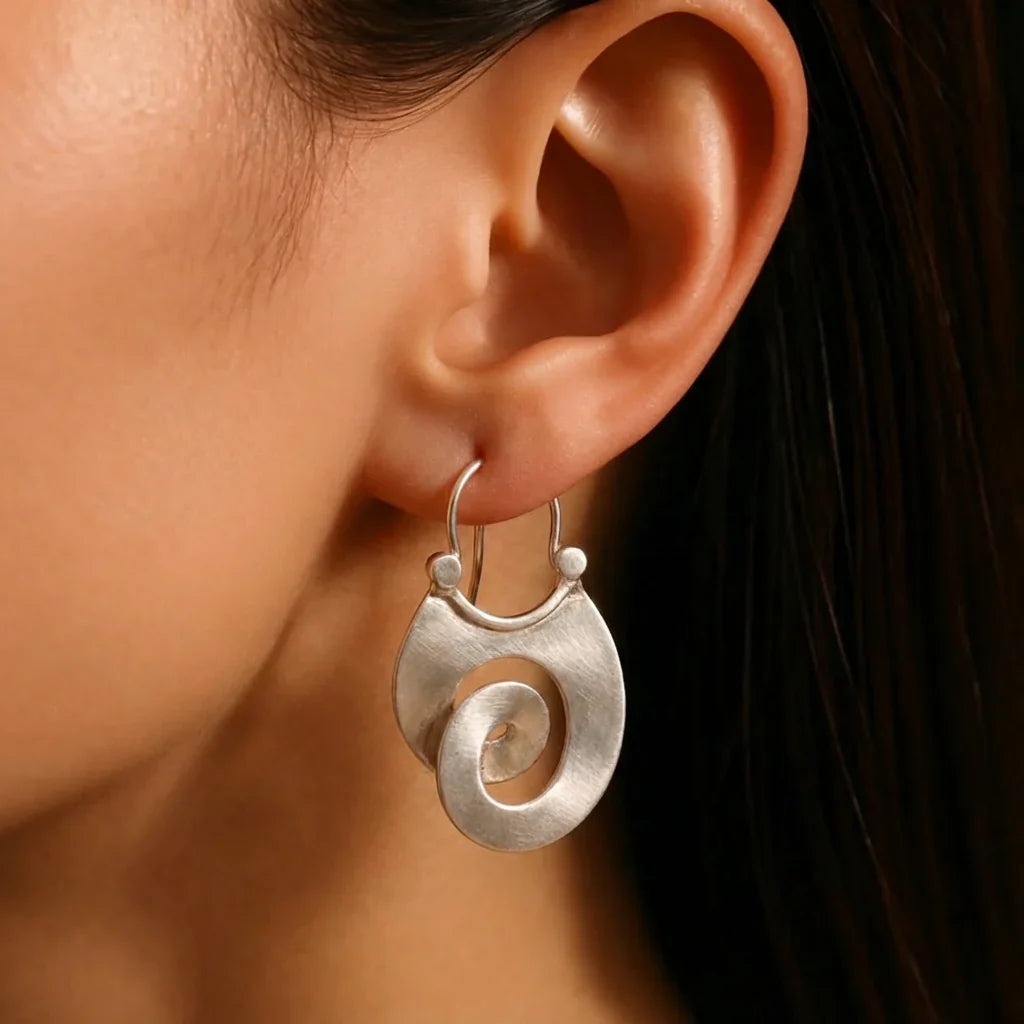 Handcrafted Spiral Dance Earrings
