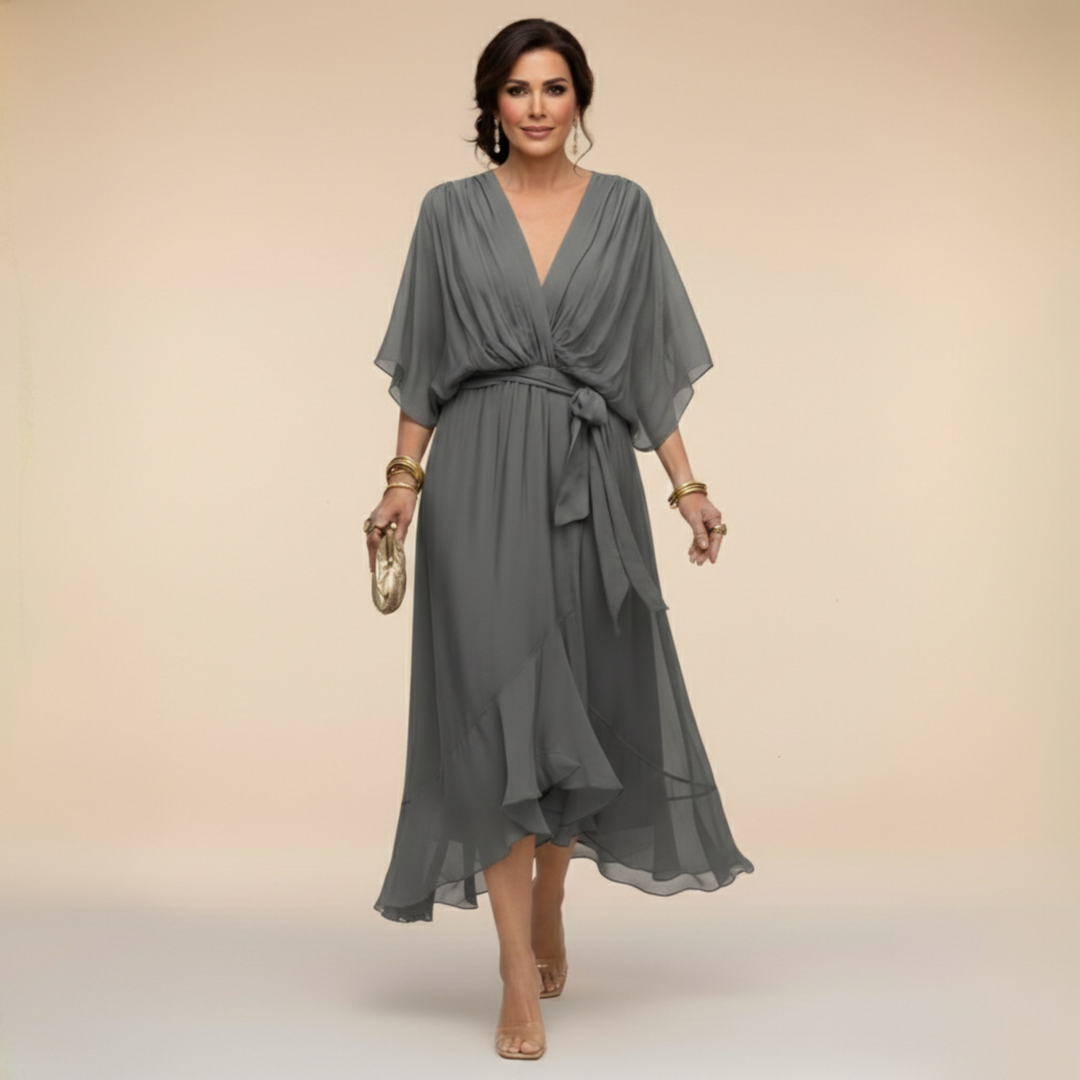 Wren™ - V-Neck Flowing Midi Dress