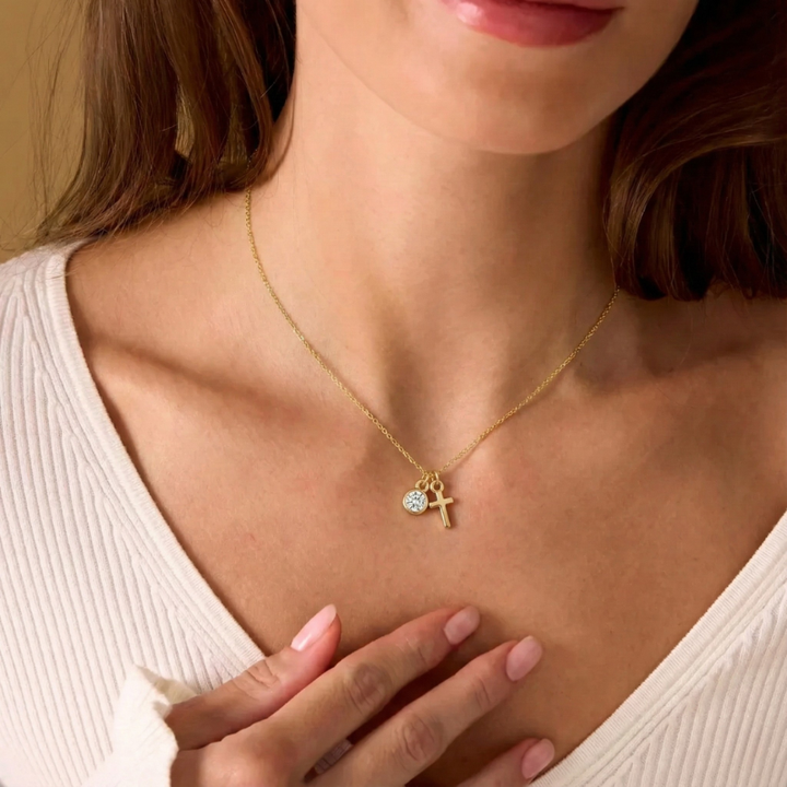 Serafina™ - Birthstone Cross Necklace