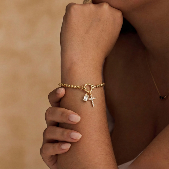 Immacolata™ - Birthstone Cross Bracelet