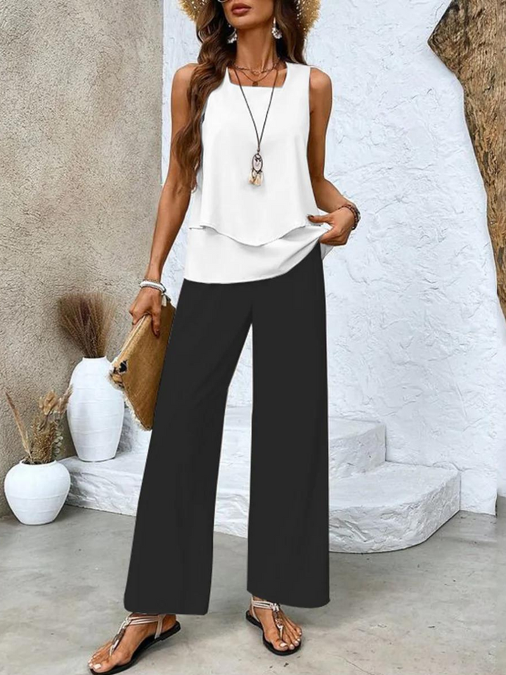Velenne™ - Layered Wide-Leg Two-Piece Summer Set