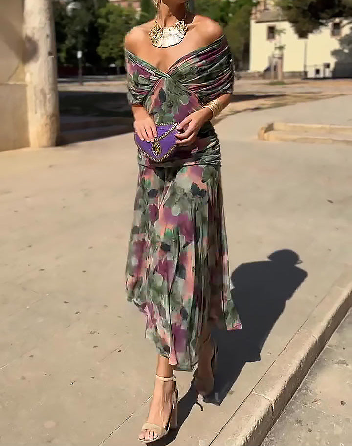 Calixta™ - V-Neck Maxi Dress